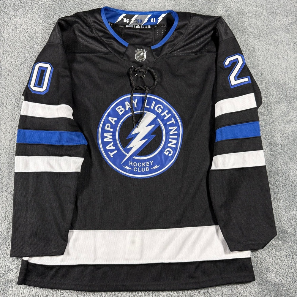 Y2K Adidas Hockey Jersey Mens 52 Black Tampa Bay Lightning Suter 20 NHL Jersey